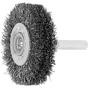 Wheel brushes with shank