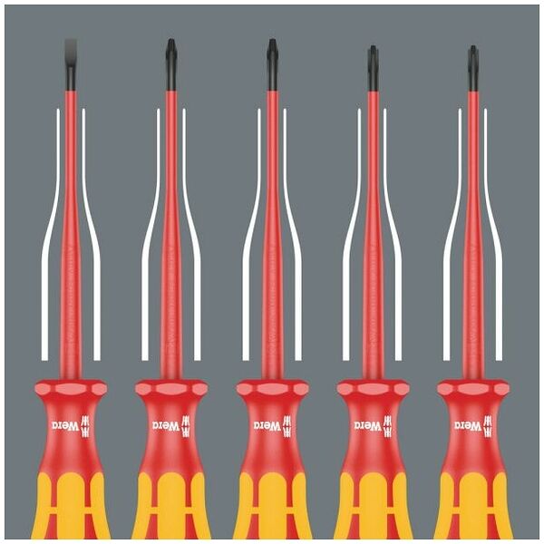 9711 Termoformato in spugna giravite isolati VDE Set 1, 16 pezzi