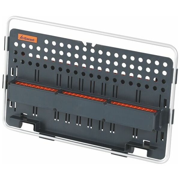 Tool board with 9 textile shaft pockets and tool holder