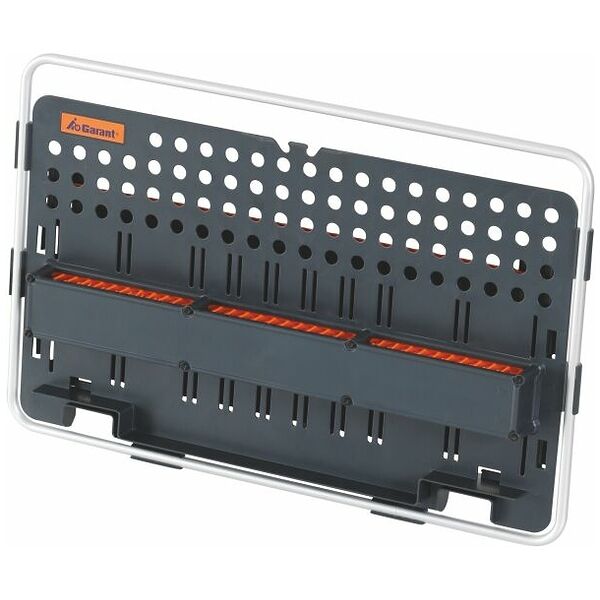 Tool board with 6 textile shaft pockets and tool holder