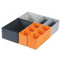 Einsatzboxen-Set für 1/2 Bodenschale (10 Boxen in 4 Größen)