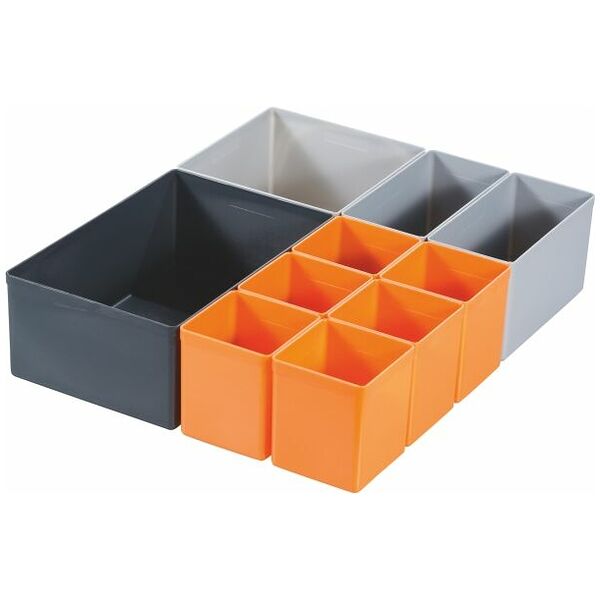 Set di scatole per 1/2 vaschetta interna (10 scatole di 4 dimensioni diverse)
