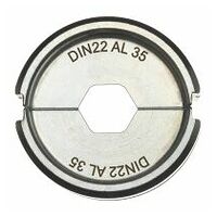 Inserte a presión la pieza DIN22 AL 35-1