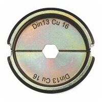 Crimpstempel til hydraulisk batterikrimpværktøj, DIN13 Cu 16