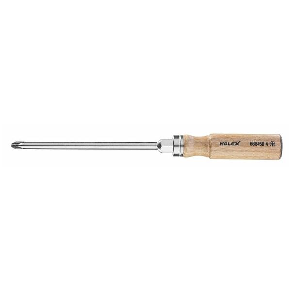 Screwdriver for Phillips, with wooden handle  4