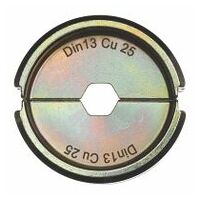 Crimpstempel til hydraulisk batterikrimpværktøj, DIN13 Cu 25