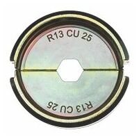 Vložek za stiskanje za hidravlično orodje za stiskanje baterij, R13 Cu 25