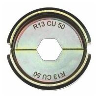 Vložek za stiskanje za hidravlično orodje za stiskanje baterij, R13 Cu 50