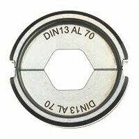 Vložek za stiskanje za hidravlično orodje za stiskanje baterij, DIN13 AL 70