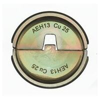 Vložek za stiskanje za hidravlično orodje za stiskanje baterij, AEH13 Cu 25