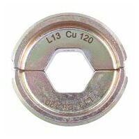 Vložek za stiskanje za hidravlično orodje za stiskanje baterij, L13 Cu 120