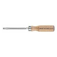 Screwdriver for slot-head, with wooden handle  5,5 mm