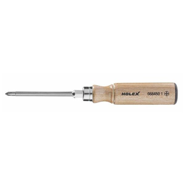 Screwdriver for Phillips, with wooden handle  1
