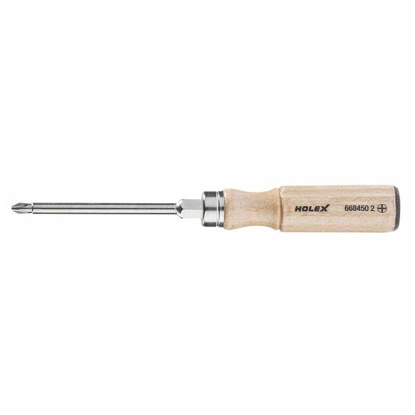 Screwdriver for Phillips, with wooden handle  2