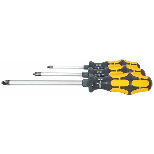 Screwdriver set for Phillips with impact cap