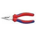 Snipe-nose combination pliers chrome-plated, with grips  145 mm