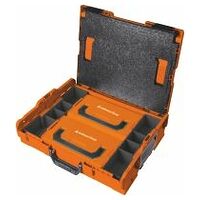 L-BOXX® plastic modular case with 2 small parts cases and inserts
