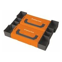 2 boîtes de rangement L-BOXX® Mini avec insert pour petites pièces et plateau-couvercle