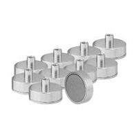 Magnete permanente cilindrico piatto con filettatura interna  20 mm