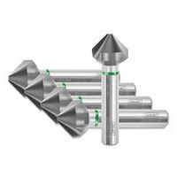 HOLEX Vorteilspack HOLEX Pro Steel Präzisions-Kegelsenker mit Ungleichteilung und 3 Spannflächen 90°, Außen-⌀ D<sub>c</sub> 6,3 mm