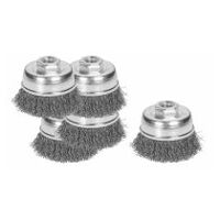 Brosse boisseau Fil d’acier 0,35 mm, ⌀ brosse D<sub>1</sub>: 80mm