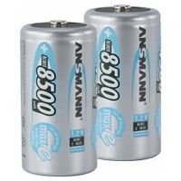 Set of NiMH rechargeable batteries pre-charged LR20