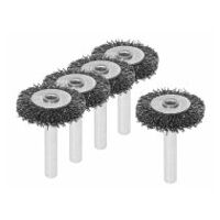 Brosses circulaires sur tige Fil d’acier 0,30 mm, ⌀ brosse D<sub>1</sub>×largeur de garnissage L<sub>1</sub>: 30X6mm