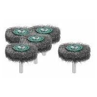 Brosses circulaires sur tige fil INOX 0,20 mm