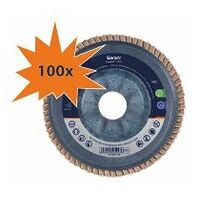 Disco abrasivo lamellare long life CER conico, ⌀ 115 mm, Grana: 40