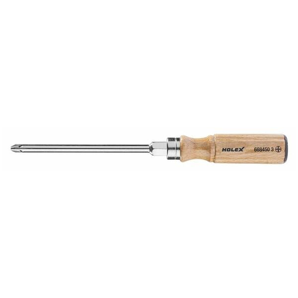 Screwdriver for Phillips, with wooden handle  3