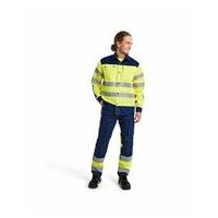 High Vis Arbeitshose mit Stretch Marineblau/ High Vis Gelb C144