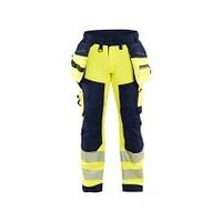 jól láthatósági softshell munkásnadrág High Vis sárga/tengerészkék C146