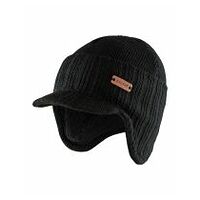 Winter cap with ear flaps Black L/XL