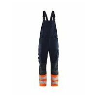 Multinorm Pracovní kalhoty s laclem nehořlavé námořnická modré/oranžové C46