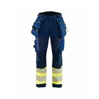 Pantaloni da lavoro donna alta visibilità Softshell blu navy/giallo alta visibilità C32