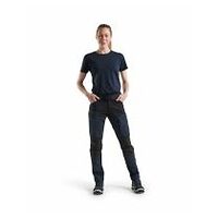 Pantaloni de lucru pentru femei elastici bleumarin/negru C32