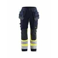Trousers Multinorm Inherent with Stretch Women Navy blue/Hi-vis yellow D23