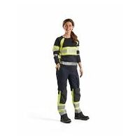 Pantaloni de lucru pentru femei Multinorm, elastici bleumarin/galben C34