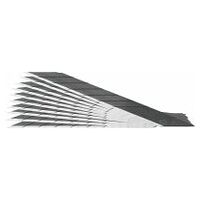 Snap-off “multisharp” blades set, 10 pieces, 9 mm, 30° tip  10