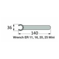 WRENCH ER25 MINI Cheie pentru piulița de strângere ER DIN 6499.