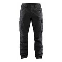 Arbejdsbukser til servicearbejde Denim Stretch sort/sort C146