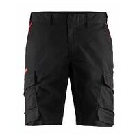 Industrie Shorts Stretch Schwarz/Rot C46