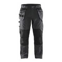 Service Arbeitshose mit Stretch und Nageltaschen Mittelgrau/Schwarz C48