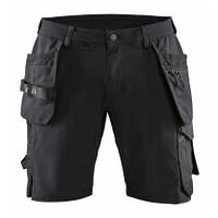 Handwerker Shorts 4-Wege-Stretch Schwarz/Dunkelgrau C44