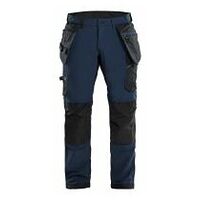 Handwerker Arbeitshose 4-Wege-Stretch Dunkel Marineblau/Schwarz C48