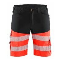 High Vis Shorts mit Stretch Schwarz/High Vis Rot C44