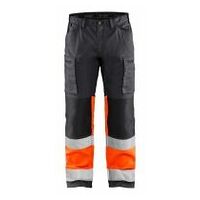 High Vis Arbeitshose mit Stretch Mittelgrau/High Vis Orange C144