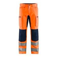 High Vis Arbeitshose mit Stretch High Vis Orange/Marineblau D116