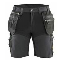 Handwerker Shorts mit Stretch Mittelgrau/Schwarz C44