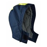 Multinorm Felpa invernale con cappuccio blu navy/giallo alta visibilità L